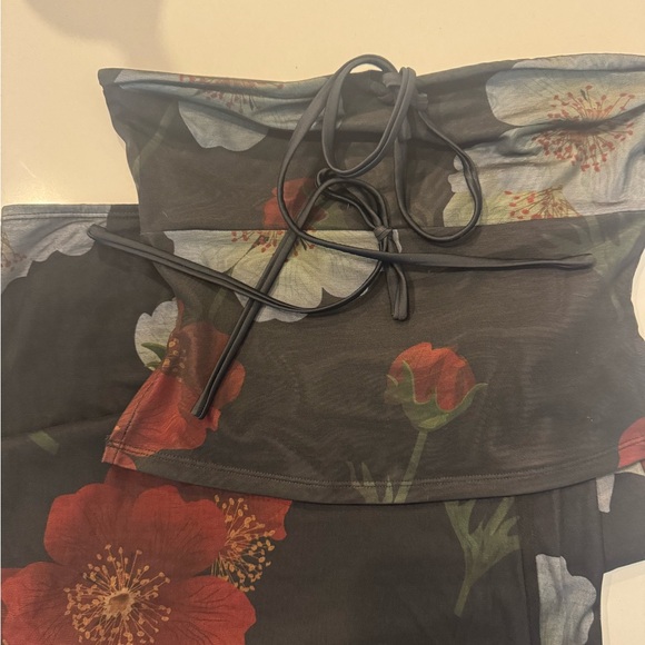 TIGER MIST TANKINI & MAXI SKIRT SET  - RED: MACRO FLORAL - Picture 5 of 5